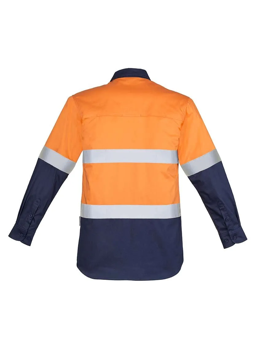 Mens Hi Vis Closed Front L/S Shirt - Hoop Taped