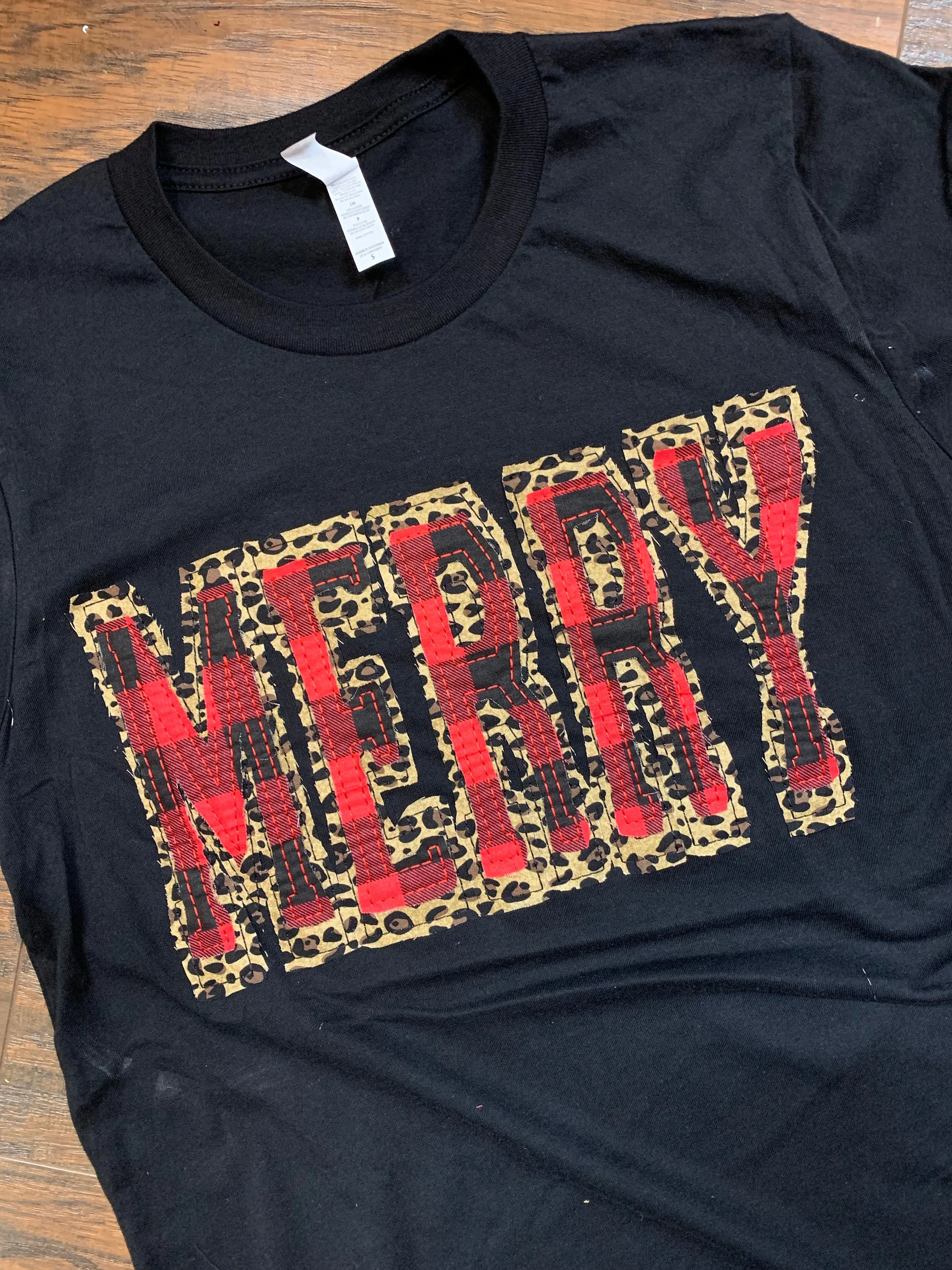 MERRY Shirt - Double Stacked with Leopard and Buffalo Plaid