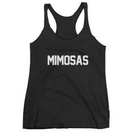 Mimosas Varsity Brunch Typography Athletic Racerback Tank Top