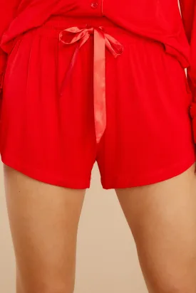 Naughty-ish Red Pajama Shorts