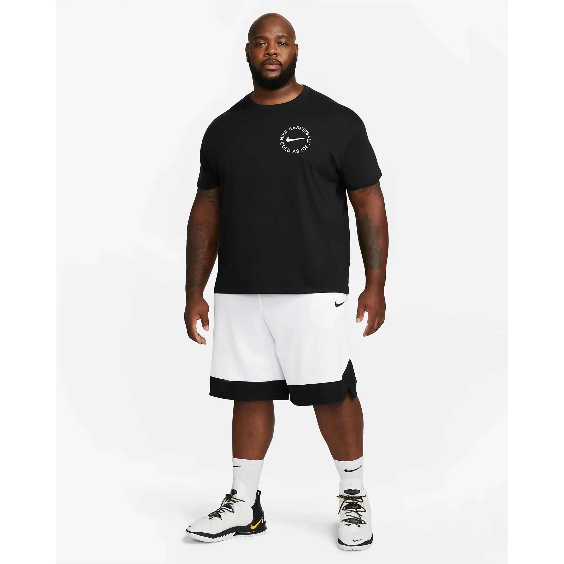 Nike Men's Dri Fit Icon Shorts - White / Black