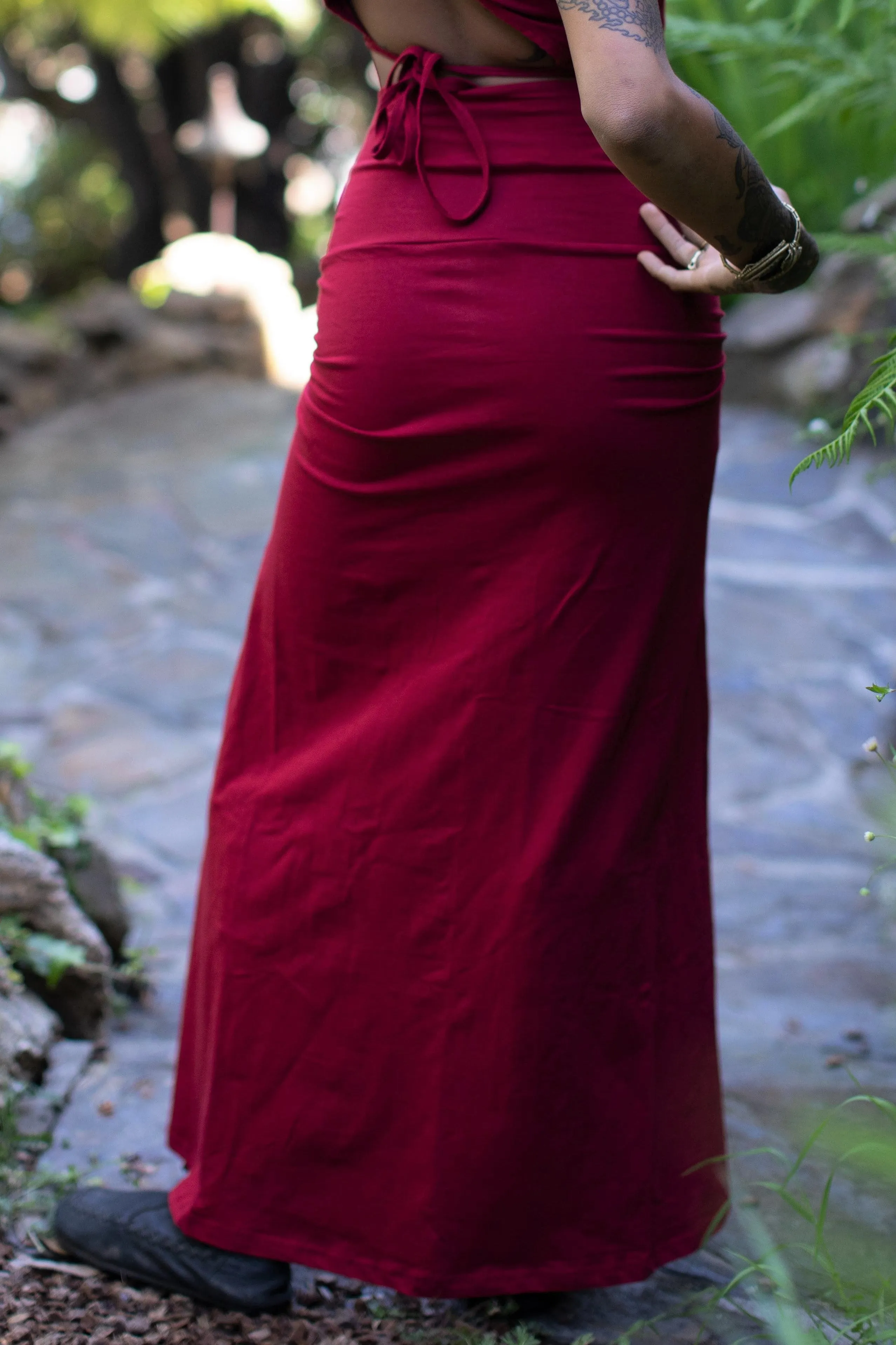 Priestess Skirt - Crimson Red