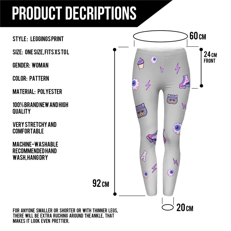 Regular Leggings (8-12 UK Size) - PINK AND PURPLE PATCHES