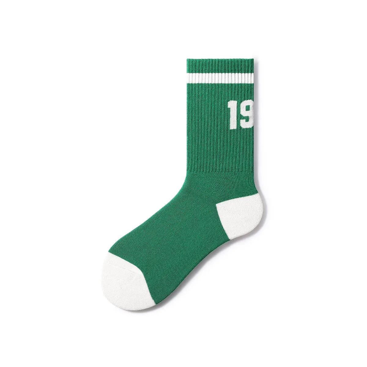 Retro Reminder All-season Unisex 5pcs Active Crew Socks Set