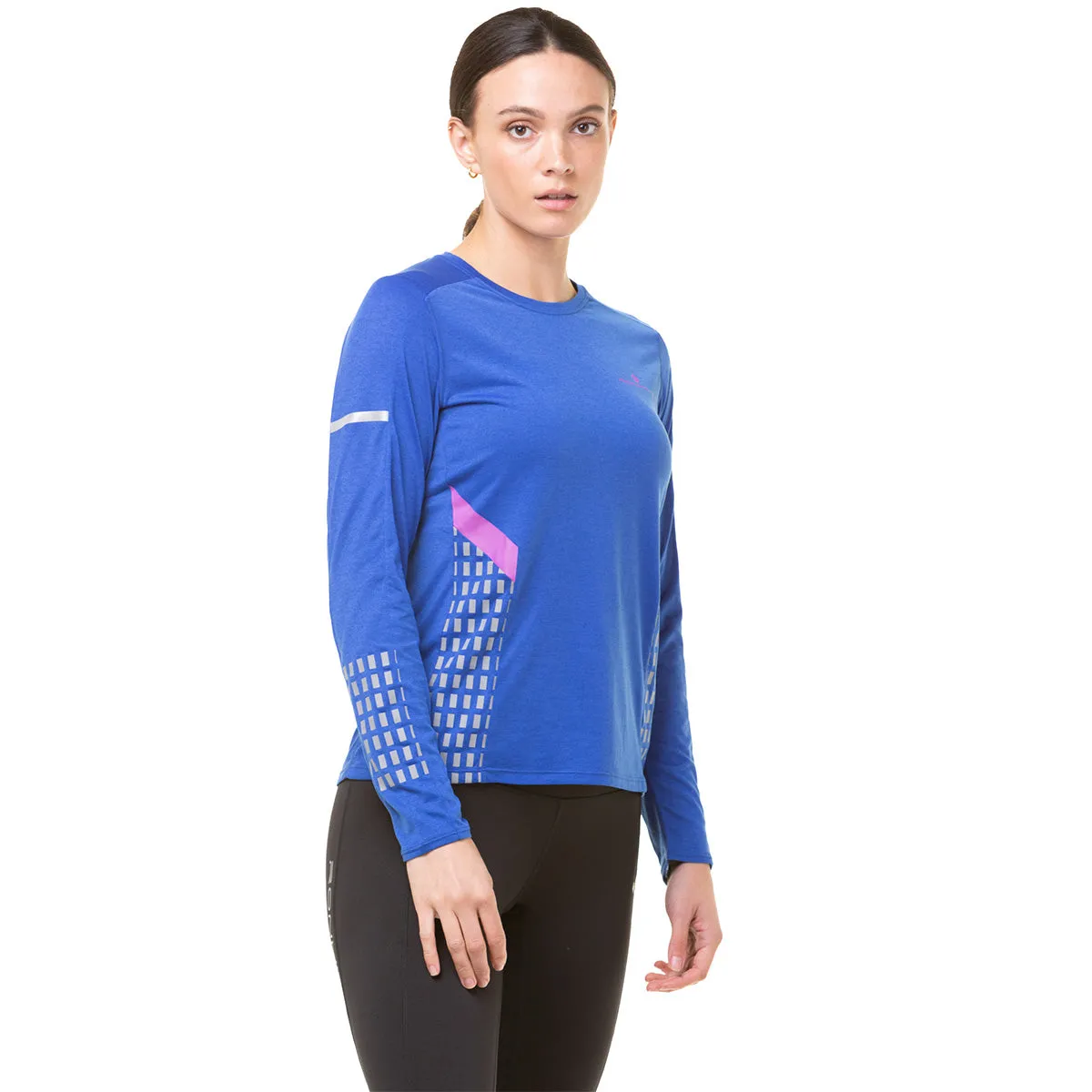 Ronhill Tech Afterhours Long Sleeve Tee Womens | Cobalt/thistle/rflct