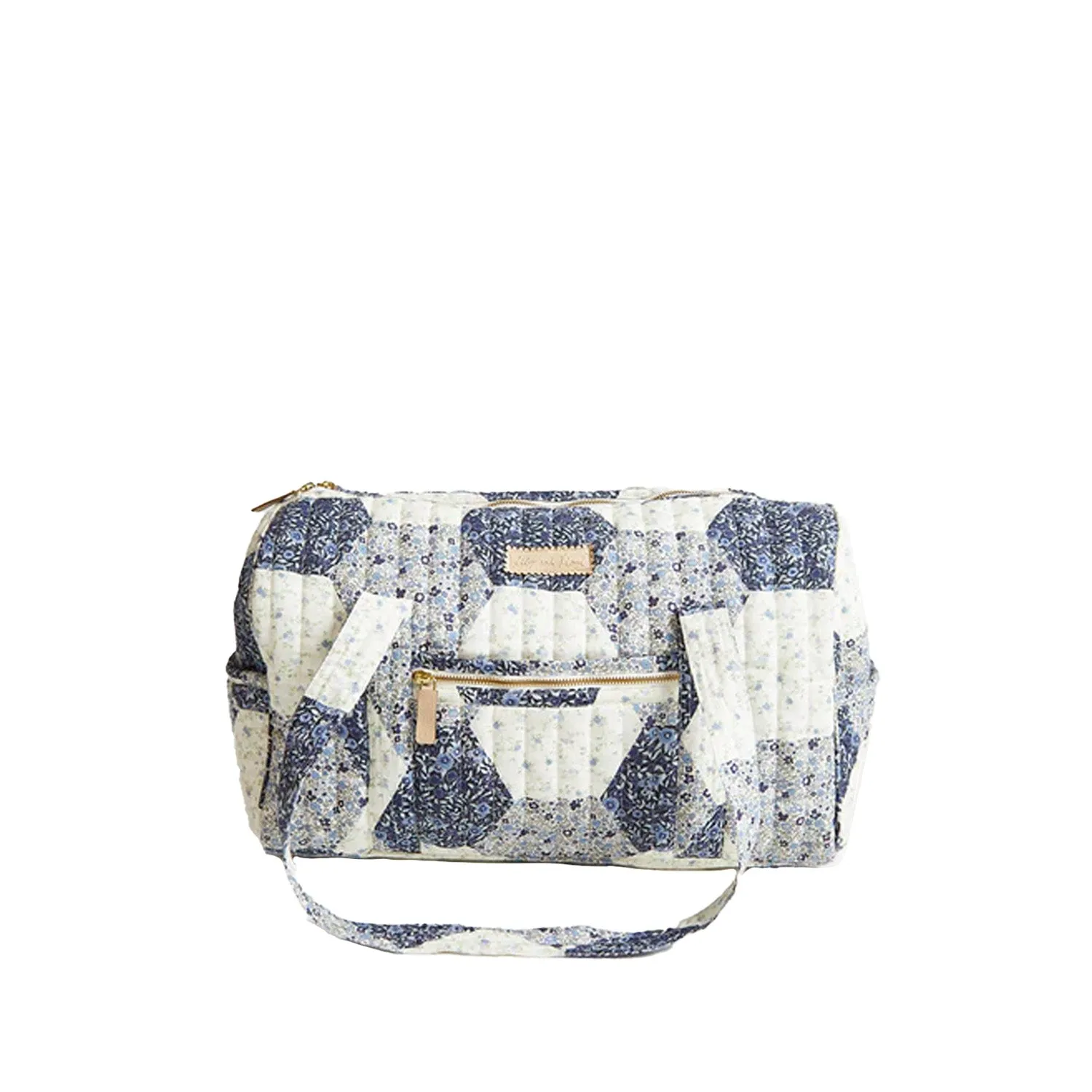 Sia Aster Patchwork Print Overnight Bag In Blue