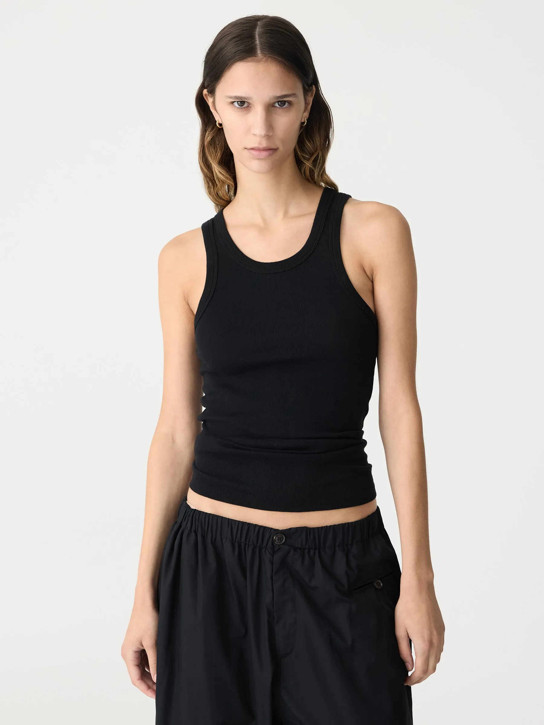 slim superfine rib tank