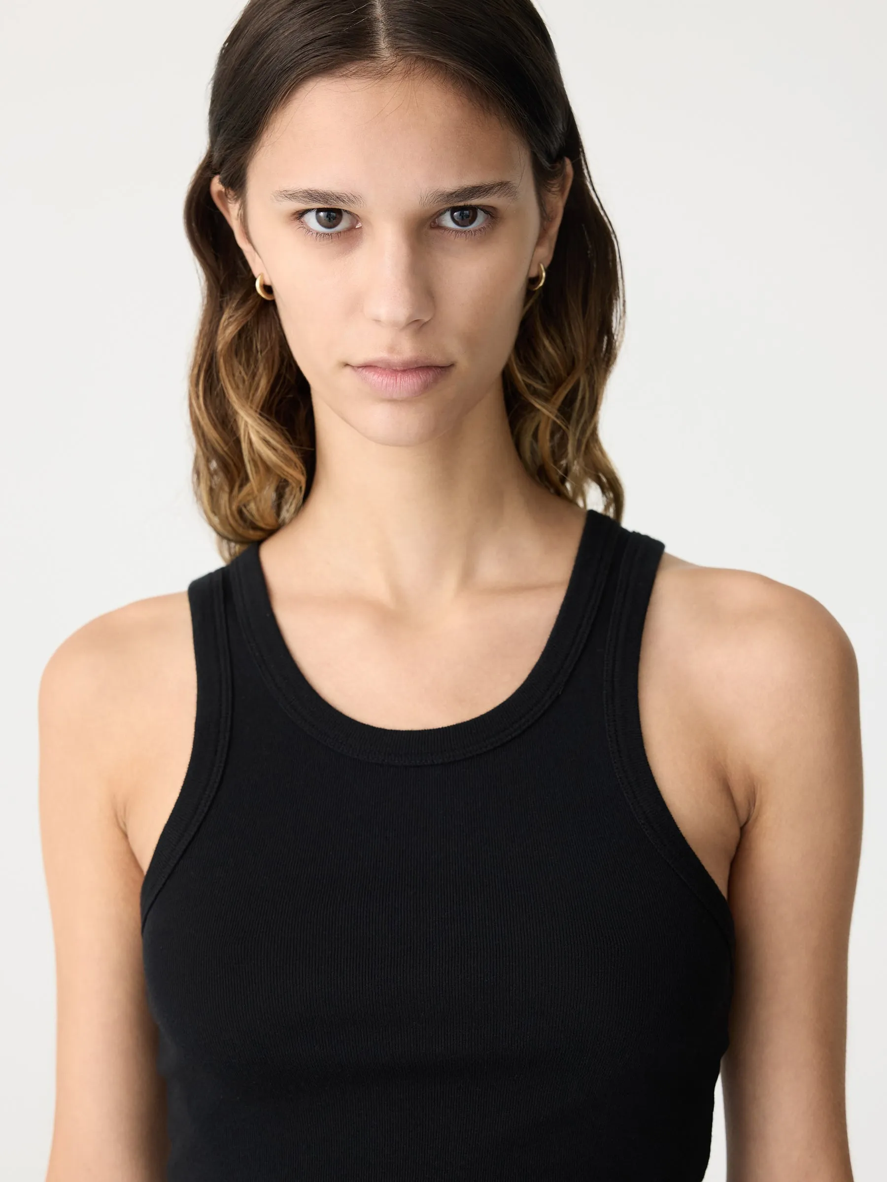 slim superfine rib tank