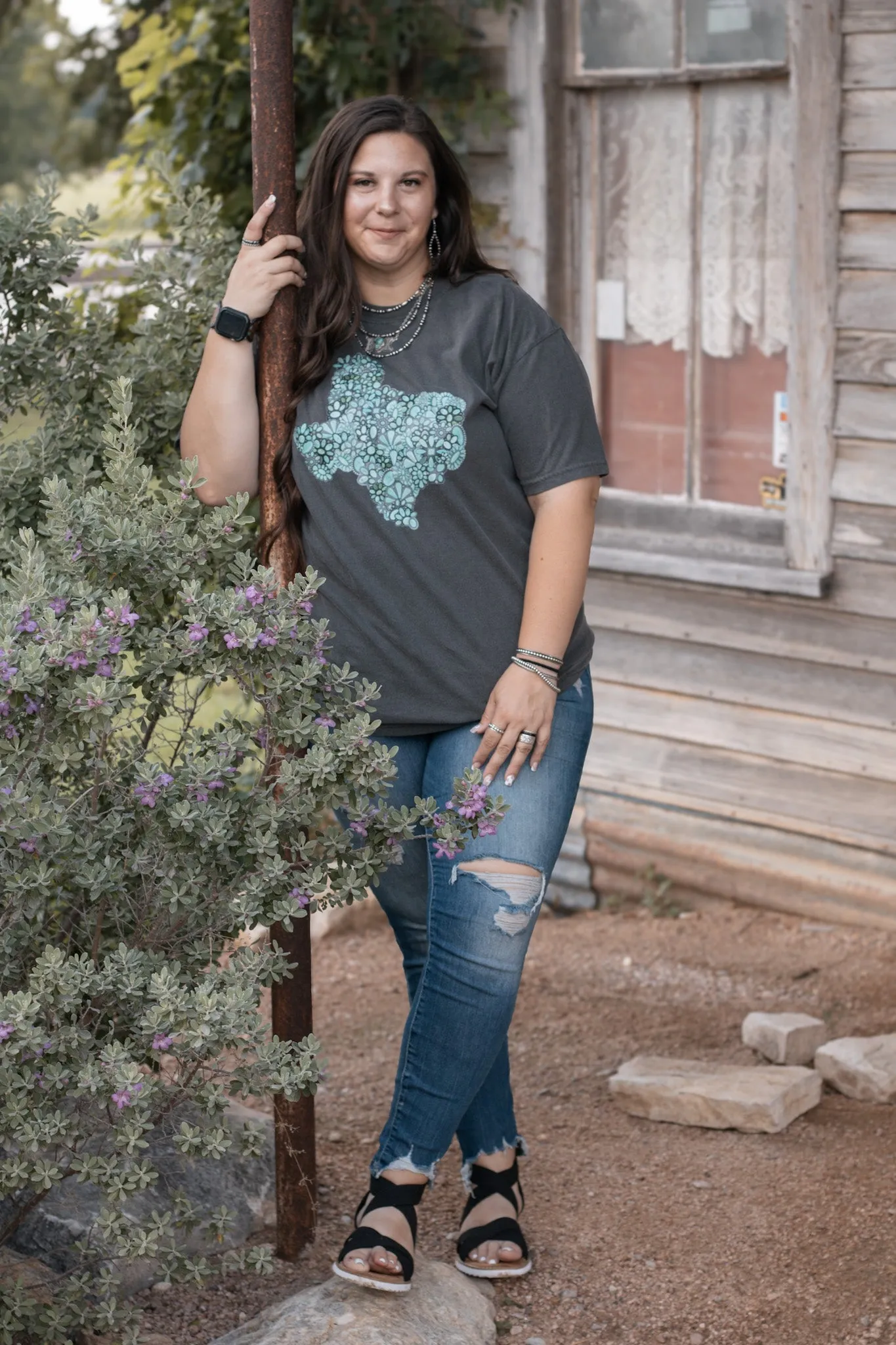 Turquoise Conch Texas Tee