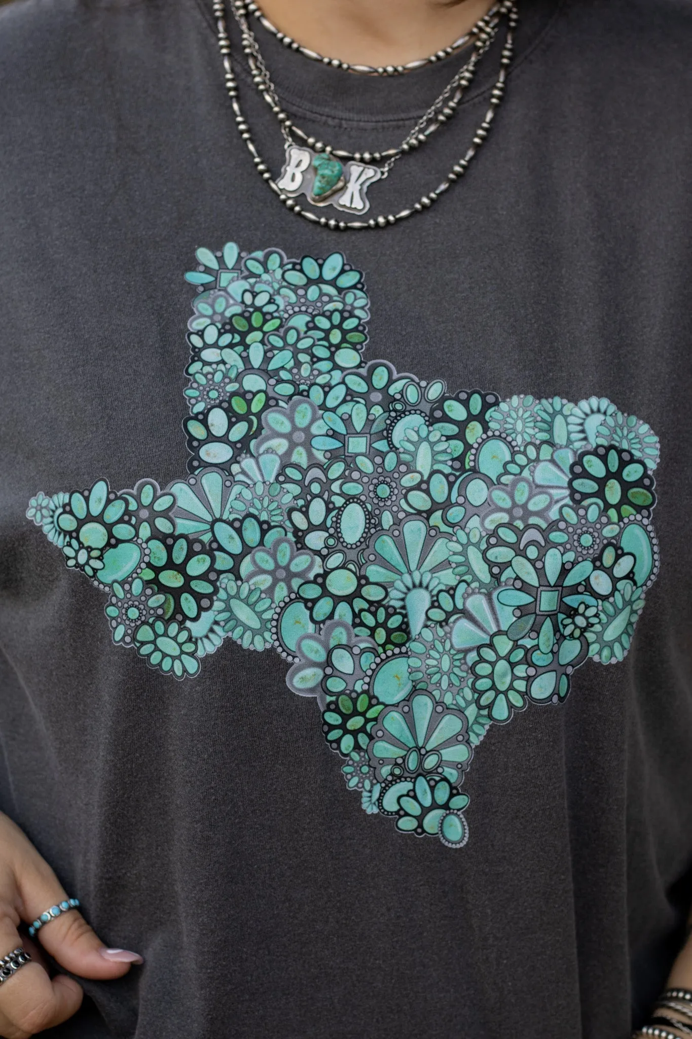 Turquoise Conch Texas Tee