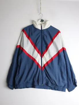 Vintage Morgan Square Windbreaker Mens Large Blue