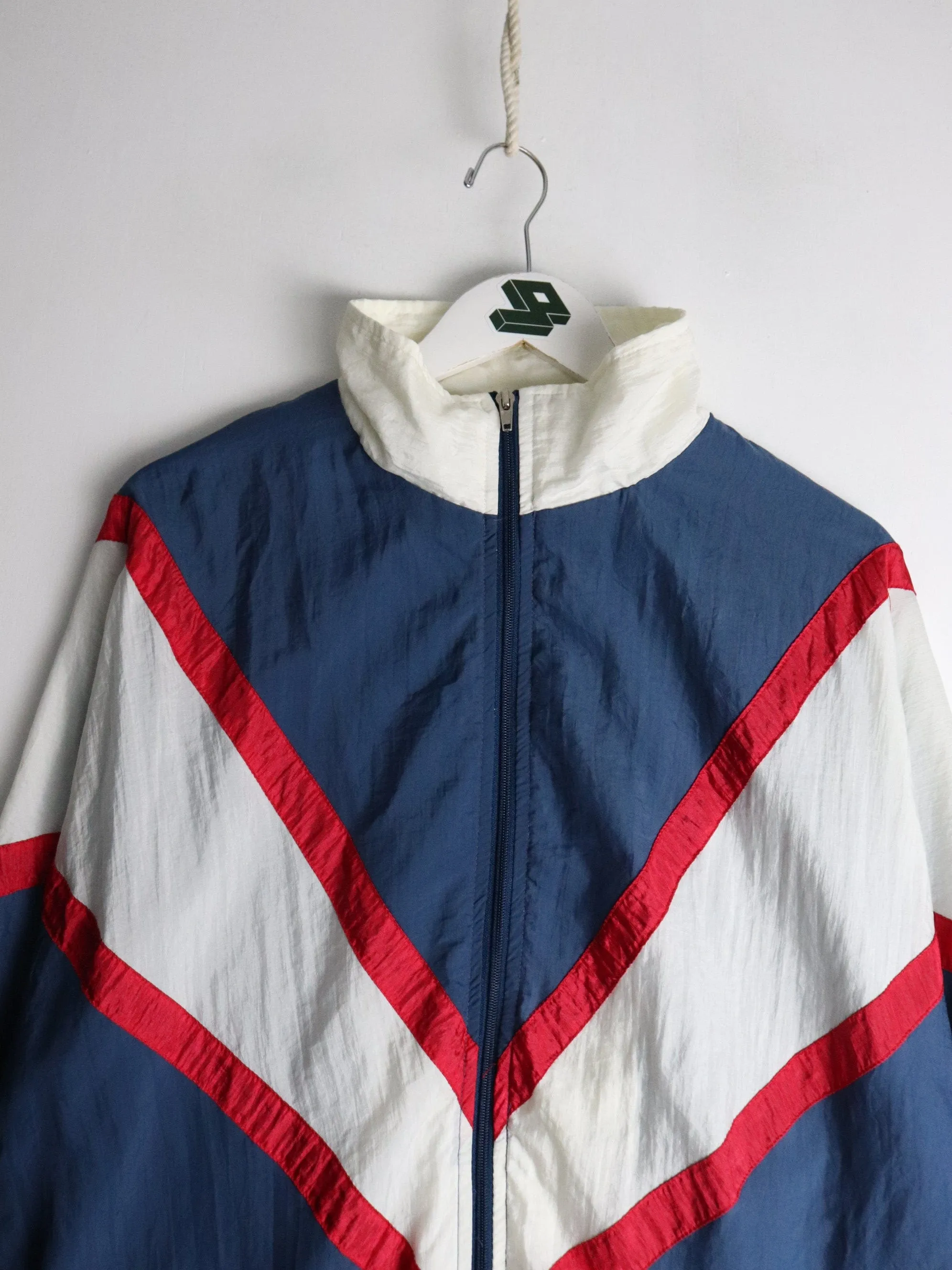 Vintage Morgan Square Windbreaker Mens Large Blue