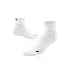 White Running Quarter Socks