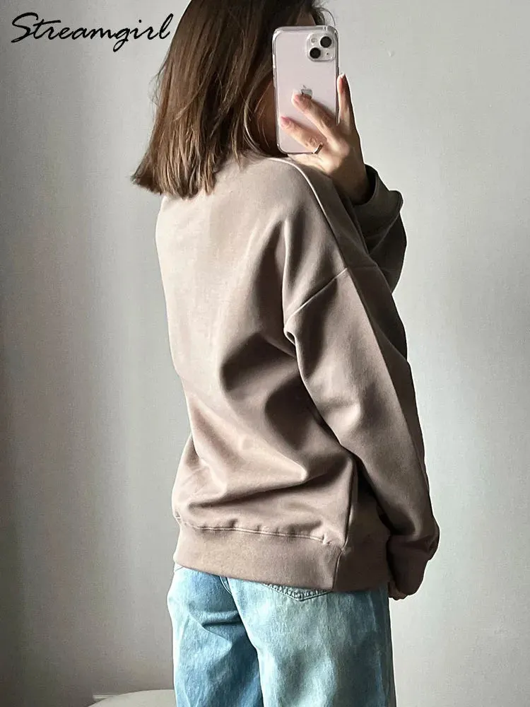 Women's Autumn Oversized Pullover Sweatshirt